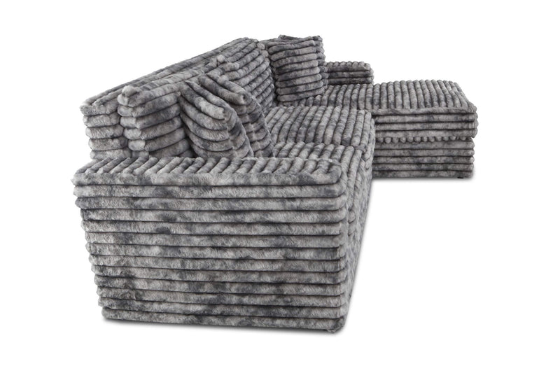 MOD #520 Big WIg Charcoal Sofa Chaise - Furniture City (CA)l