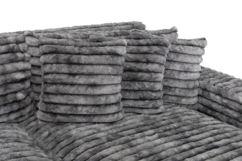 MOD #520 Big WIg Charcoal Sofa Chaise - Furniture City (CA)l