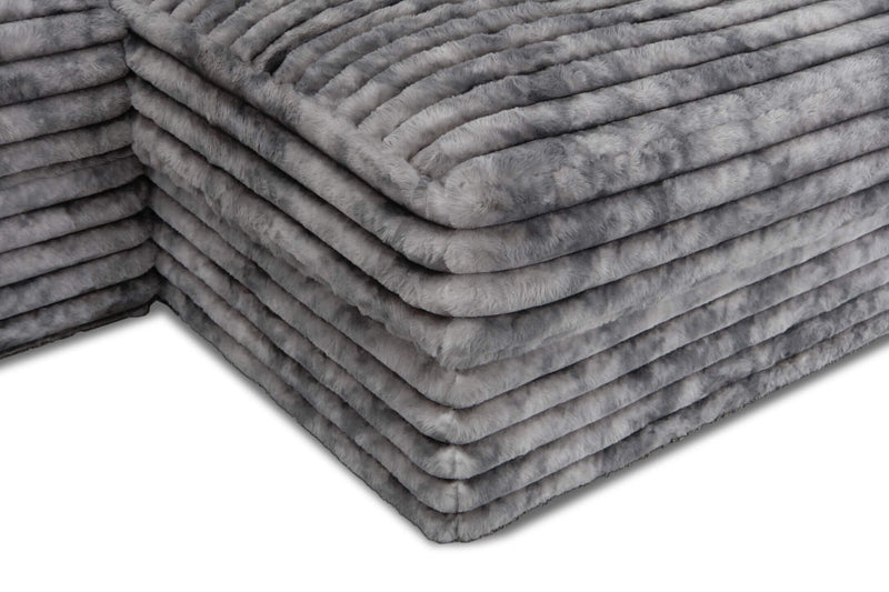 MOD #520 Big WIg Charcoal Sofa Chaise - Furniture City (CA)l