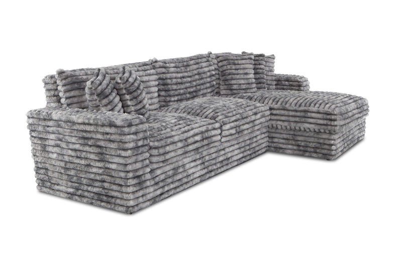 MOD #520 Big WIg Charcoal Sofa Chaise - Furniture City (CA)l