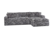 MOD #520 Big WIg Charcoal Sofa Chaise - Furniture City (CA)l
