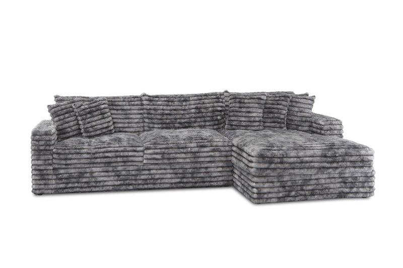 MOD #520 Big WIg Charcoal Sofa Chaise - Furniture City (CA)l