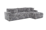 MOD #520 Big WIg Charcoal Sofa Chaise - Furniture City (CA)l