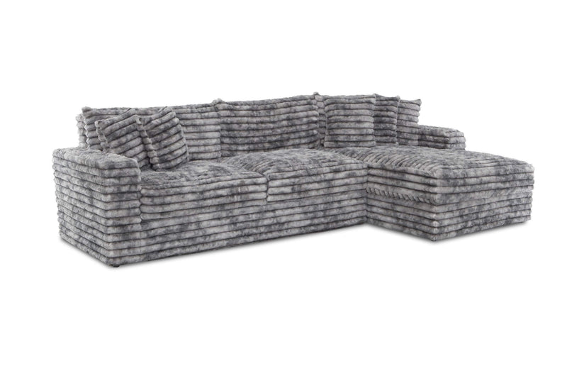 MOD #520 Big WIg Charcoal Sofa Chaise - Furniture City (CA)l