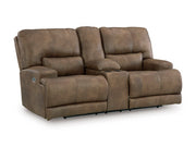 Beckley Place Power Reclining Loveseat with Console - Furniture City (CA)l