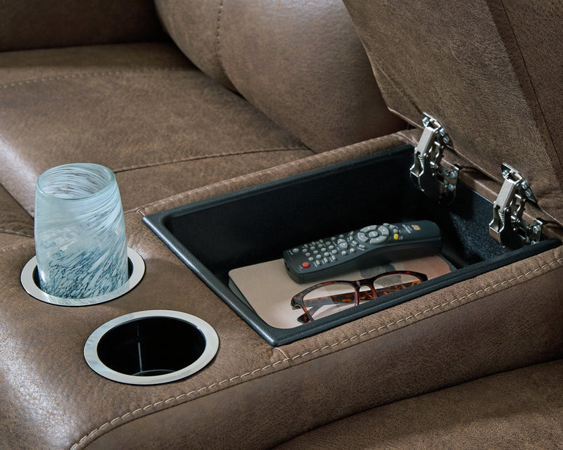 Beckley Place Power Reclining Loveseat with Console - Furniture City (CA)l