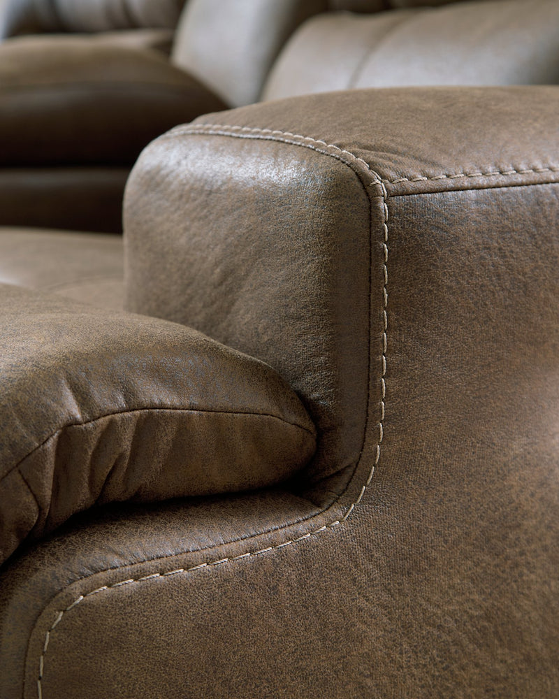 Beckley Place Power Reclining Loveseat with Console - Furniture City (CA)l