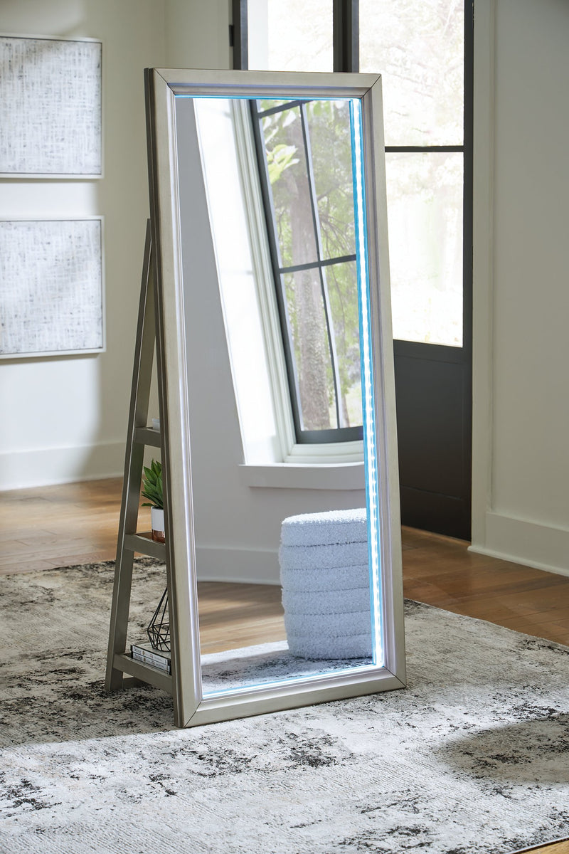 Evesen Floor Standing Mirror/Storage - Furniture City (CA)l
