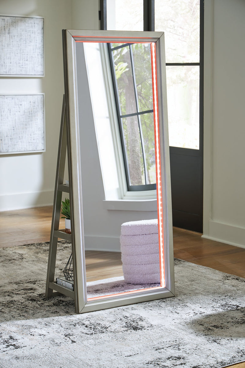 Evesen Floor Standing Mirror/Storage - Furniture City (CA)l