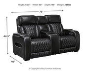 Boyington Power Reclining Loveseat with Console - Furniture City (CA)l