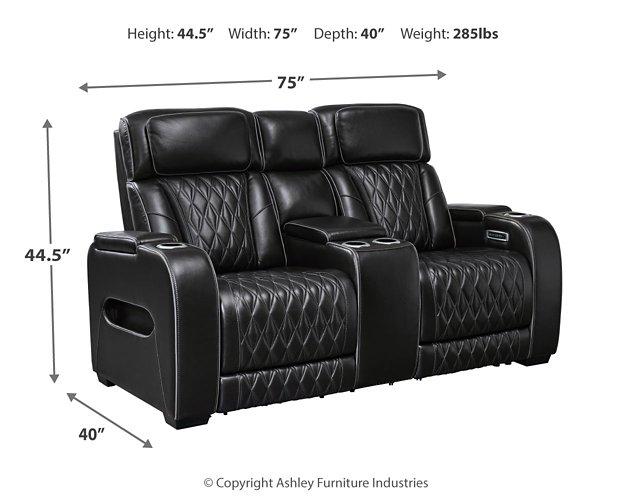 Boyington Power Reclining Loveseat with Console - Furniture City (CA)l