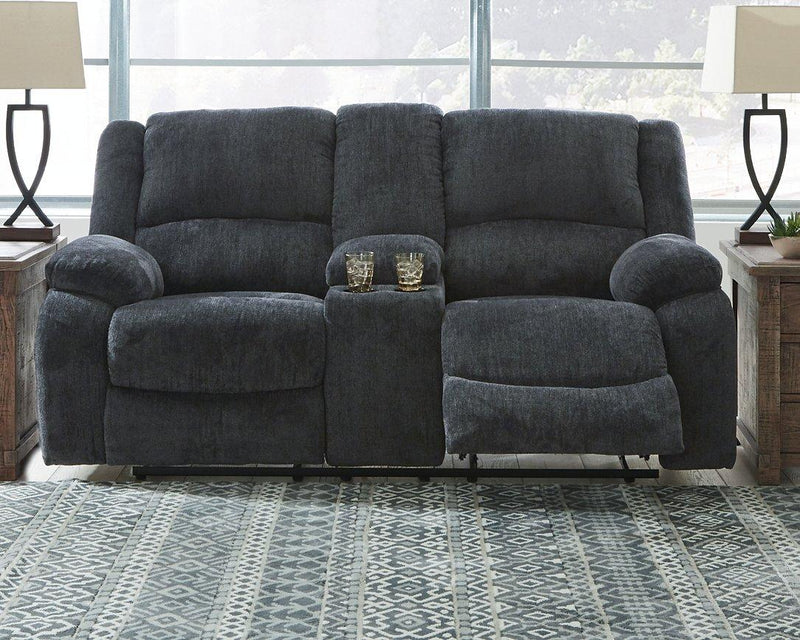 Draycoll Reclining Loveseat with Console - Furniture City (CA)l