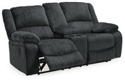 Draycoll Reclining Loveseat with Console - Furniture City (CA)l