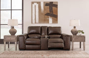 Alessandro Power Reclining Loveseat with Console - Furniture City (CA)l