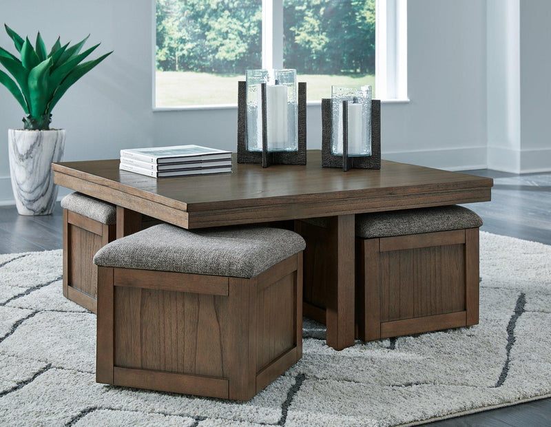 Boardernest Coffee Table with 4 Stools - Furniture City (CA)l