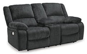 Draycoll Power Reclining Loveseat with Console - Furniture City (CA)l