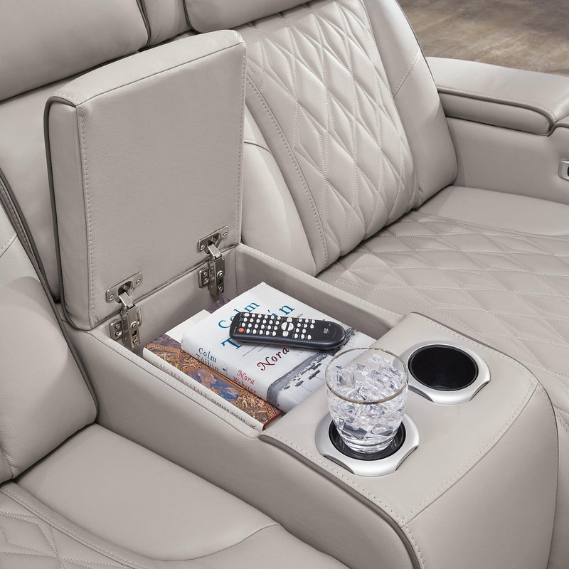Boyington Power Reclining Loveseat with Console - Furniture City (CA)l