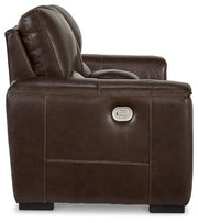 Alessandro Power Reclining Loveseat with Console - Furniture City (CA)l