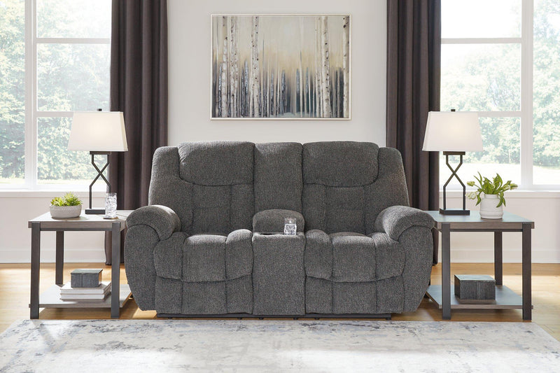 Foreside Reclining Loveseat with Console - Furniture City (CA)l
