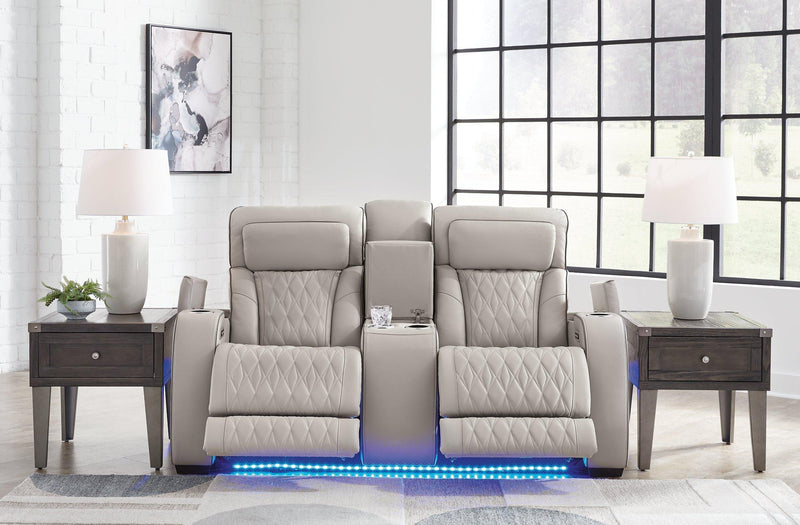 Boyington Power Reclining Loveseat with Console - Furniture City (CA)l