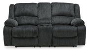 Draycoll Power Reclining Loveseat with Console - Furniture City (CA)l