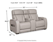 Boyington Power Reclining Loveseat with Console - Furniture City (CA)l