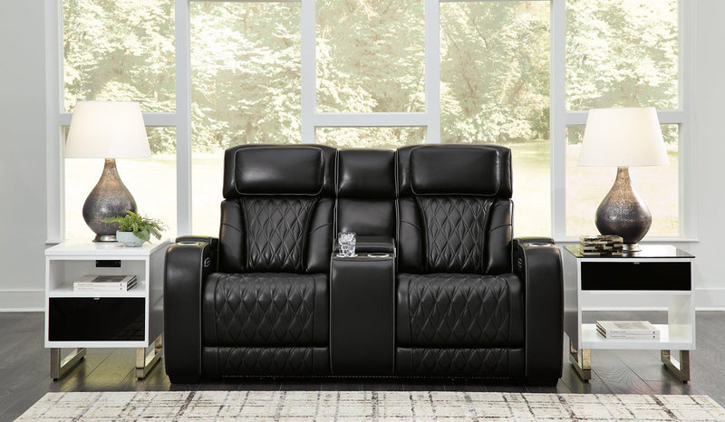 Boyington Power Reclining Loveseat with Console - Furniture City (CA)l