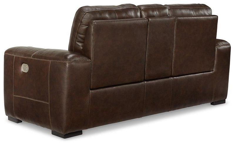Alessandro Power Reclining Loveseat with Console - Furniture City (CA)l