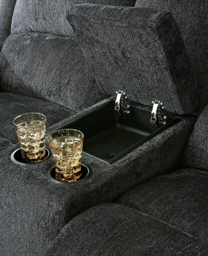 Draycoll Power Reclining Loveseat with Console - Furniture City (CA)l