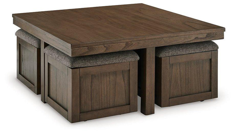 Boardernest Coffee Table with 4 Stools - Furniture City (CA)l