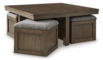Boardernest Coffee Table with 4 Stools - Furniture City (CA)l