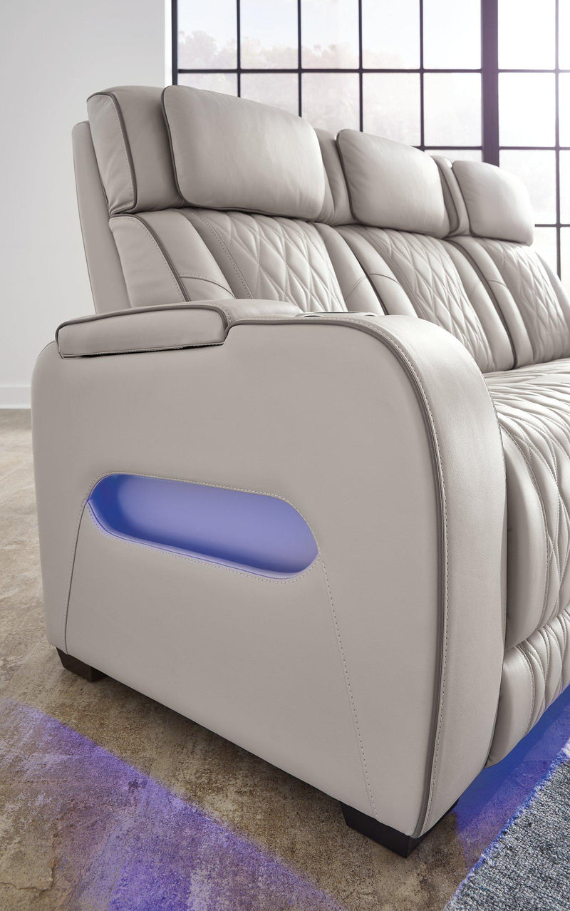 Boyington Power Reclining Loveseat with Console - Furniture City (CA)l