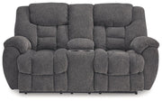 Foreside Reclining Loveseat with Console - Furniture City (CA)l