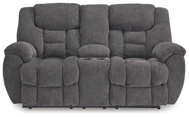 Foreside Reclining Loveseat with Console - Furniture City (CA)l