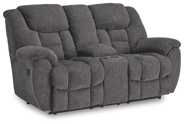 Foreside Reclining Loveseat with Console - Furniture City (CA)l