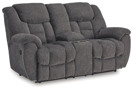 Foreside Reclining Loveseat with Console - Furniture City (CA)l