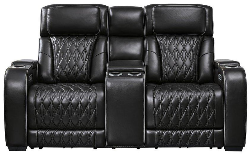 Boyington Power Reclining Loveseat with Console - Furniture City (CA)l