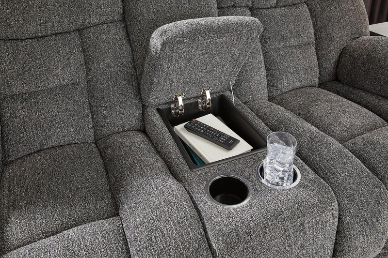 Foreside Reclining Loveseat with Console - Furniture City (CA)l
