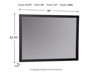Danziar Bedroom Mirror - Furniture City (CA)l