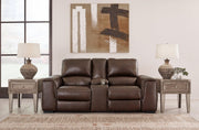Alessandro Power Reclining Loveseat with Console - Furniture City (CA)l