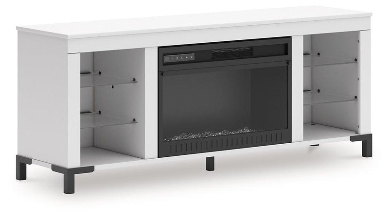 Brollevi 60" TV Stand with Electric Fireplace - Furniture City (CA)l