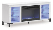 Brollevi 60" TV Stand with Electric Fireplace - Furniture City (CA)l