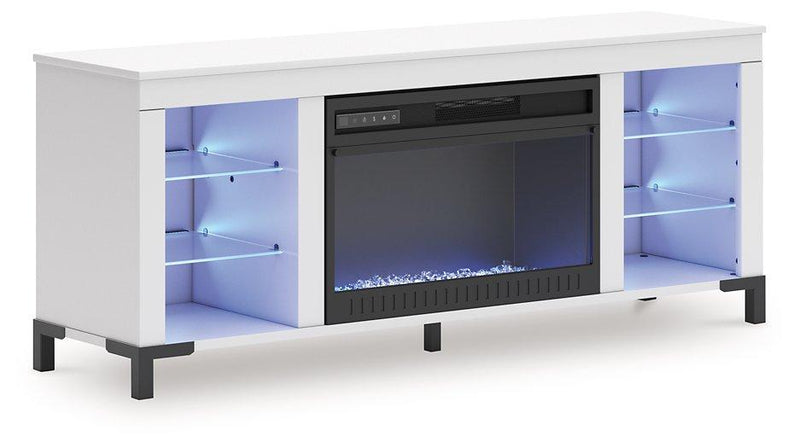 Brollevi 60" TV Stand with Electric Fireplace - Furniture City (CA)l