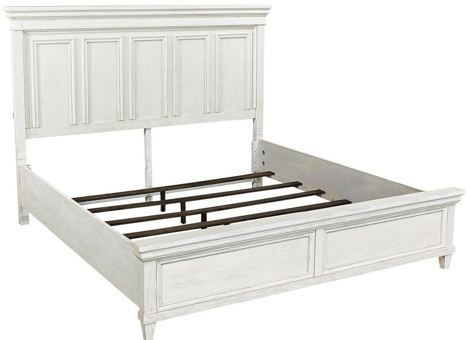 Aspenhome Caraway Queen Panel Bed in Aged Ivory