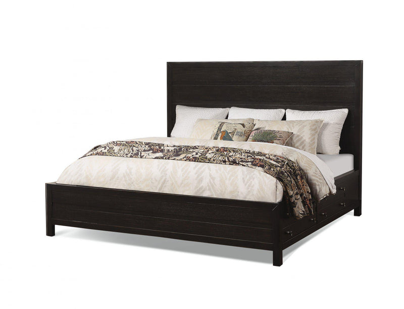 Flexsteel Wynwood Cologne Queen Storage Bed in Dark Brown