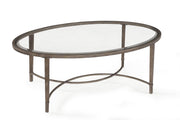 Magnussen Furniture Copia Oval Cocktail Table in Antiqued Silver - Furniture City (CA)l