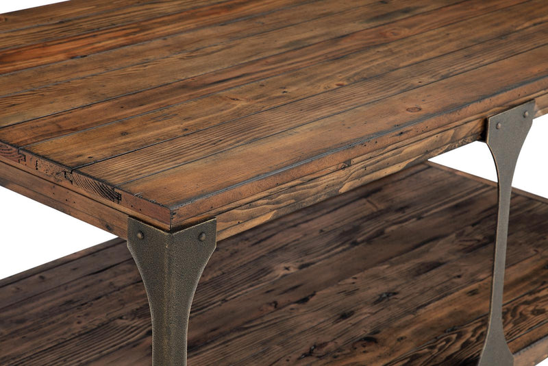 Magnussen Montgomery Rectangular Cocktail Table in Bourbon and Aged Iron - Furniture City (CA)l