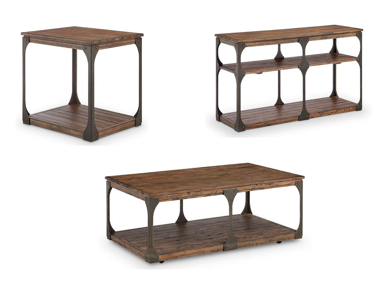 Magnussen Montgomery Rectangular Cocktail Table in Bourbon and Aged Iron - Furniture City (CA)l