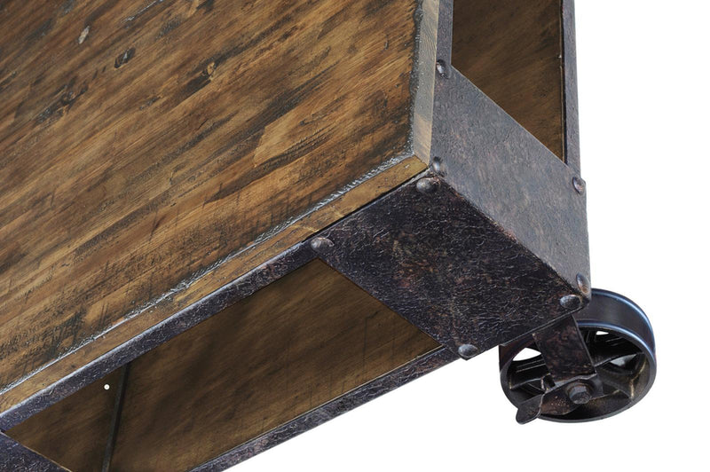 Magnussen Pinebrook Rectangular Starter Cocktail Table in Distressed Natural Pine - Furniture City (CA)l
