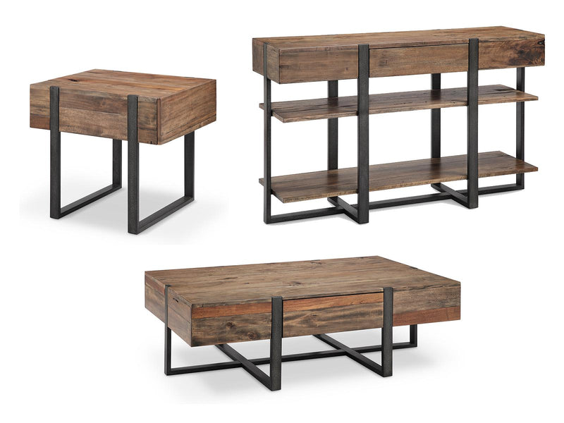 Magnussen Prescott Rectangular Cocktail Table in Rustic Honey - Furniture City (CA)l